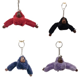 1pc Cute Girl Plush Fur Monkey Toy Orangutan Key Chain Keyring in Pant 16*5cm Bauble Car Toy Bag Female Women