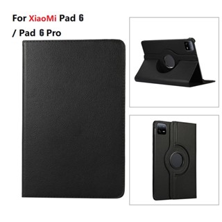 เคสหนัง PU ฝาพับแม่เหล็ก หมุนได้ 360 องศา สําหรับ Xiaomi Mi Pad 6 6 Pro 11.0 นิ้ว