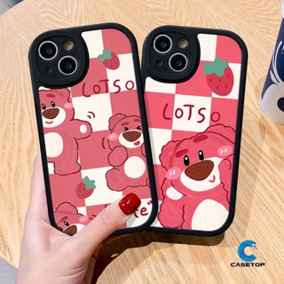 เคสโทรศัพท์มือถือ ลายการ์ตูนหมี สตรอเบอร์รี่น่ารัก สําหรับ Realme C30 C53 C55 C31 C35 C15 C25Y C25s C21 C11 C12 C21Y C25 C20 C17 C2 C3 GT C20A 9i 6 6s 10 Pro+ 5 6i 7i 8 8i 5i 8Pro ฝาครอบ