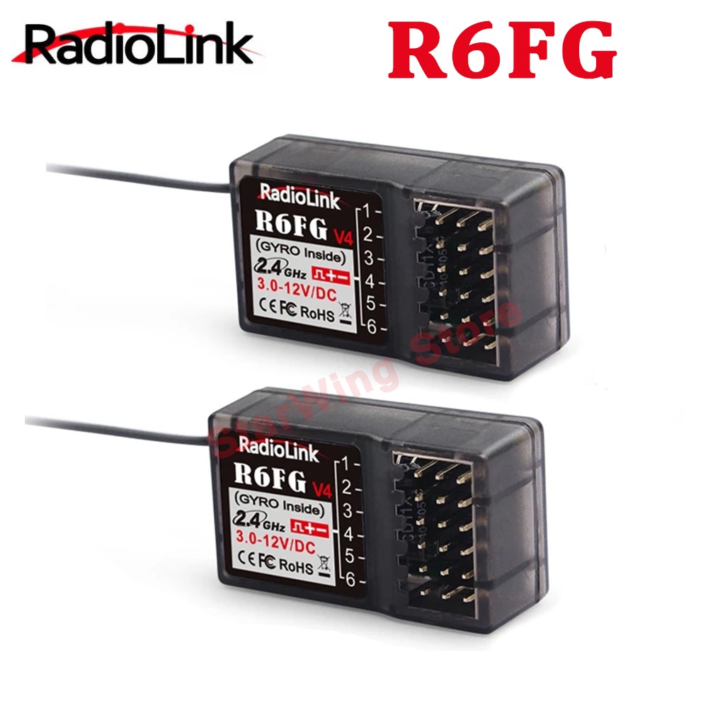 radiolink-ตัวรับสัญญาณ-r6fg-6-ช่อง-2-4g-hv-servo-rx-พร้อมตัวควบคุมระยะไกล-gyro-สําหรับรถบังคับ-เรือบังคับ-rc4gs-v2-rc6gs-v2