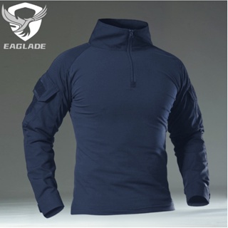 Eaglade เสื้อเชิ้ตยาว ลายกบยุทธวิธี YDJX-G2-LT สีฟ้า ยืดหยุ่นได้