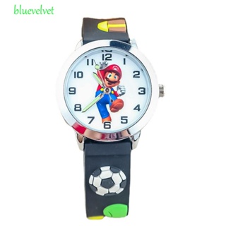 Bluevelvet ขายดี นาฬิกาข้อมืออัจฉริยะ สายซิลิโคน ลายการ์ตูนมาริโอ้ Brothers Belt Super Mario สําหรับเด็กผู้ชาย และเด็กผู้หญิง
