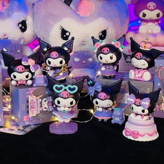 โมเดลฟิกเกอร์ รูปปั้นอนิเมะ Sanrio Kuromi Blind Box เหมาะกับของขวัญ สําหรับเด็กผู้หญิง