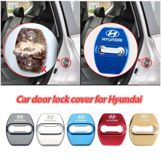 ฝาครอบล็อคประตูรถยนต์ สเตนเลส อุปกรณ์เสริม สําหรับ Hyundai 4 ชิ้น