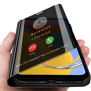 เคสโทรศัพท์มือถือหนัง ฝาพับแม่เหล็ก พร้อมกระจก ตั้งได้ สําหรับ Samsung Galaxy M14 2023 M14 5G SM-M146B DS 6.6 นิ้ว