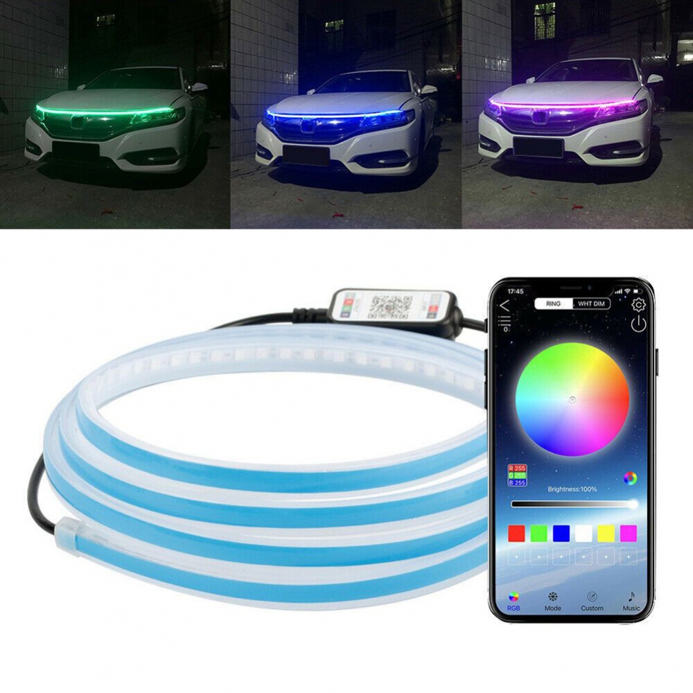 ⚡READYSTOCK⚡Car Hood Light Daytime Running Light Strip Engine Cover