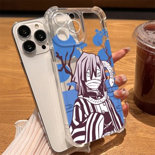 เคสโทรศัพท์มือถืออะคริลิคใส กันกระแทก ป้องกันเลนส์ ลายการ์ตูนดาบพิฆาตอสูร สําหรับ iPhone 14 13 12 Pro Max 11 XR XS 7 8 Plus SE 2022