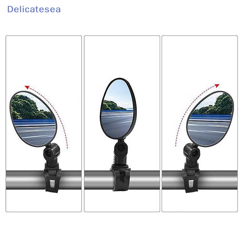 delicatesea-กระจกมองหลังทั่วไป-หมุนได้-360-องศา-ปรับได้-สําหรับติดแฮนด์บาร์รถจักรยาน-รถมอเตอร์ไซค์