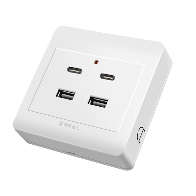 เต้าเสียบชาร์จ-usb-typec-18w-220v-สําหรับติดผนัง