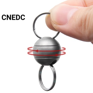 Cnedc พวงกุญแจไทเทเนียมอัลลอย อุปกรณ์เสริม สําหรับยานพาหนะ 360° หัวเข็มขัดโรตารี่