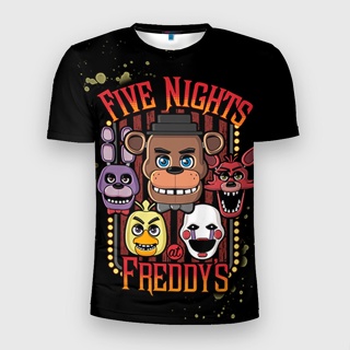 เสื้อยืด พิมพ์ลาย Five Nights At Freddys 3 มิติ แบบเข้ารูป สําหรับผู้ชาย