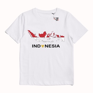 แฟชั่นใหม่ล่าสุด เสื้อยืด ลายแผนที่อินโดนีเซีย Kmws ID Kaos RI Anniversary GARUDA NUSANTARA สําหรับเด็ก