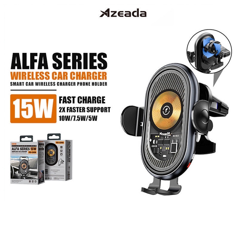 แท่นชาร์จไร้สายในรถยนต์-azeada-รุ่น-pd-ch18-ที่ชาร์จในรถ-หัวชาร์จในรถ-wireless-car-charger-ระบบสัมผัส-ชาร์จเร็ว-15w