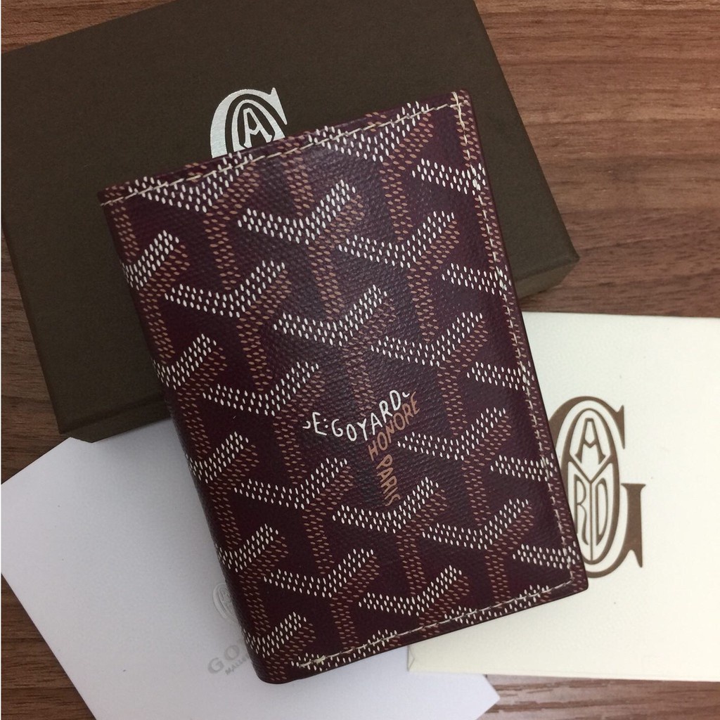 พรี-goyard-cardholders-หนังแท้กระเป๋าสตางค์-แบรนด์เนน-กระเป๋า-บัตรกระเป๋าแฟชั่น