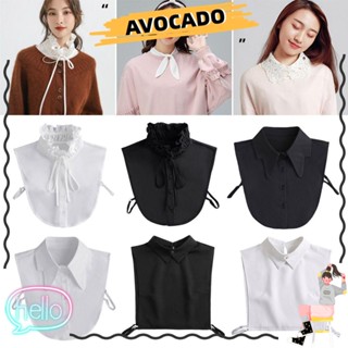 AVOCARR เสื้อเชิ้ตคอปกปลอม ผ้าฝ้าย ถอดออกได้ สําหรับผู้หญิง