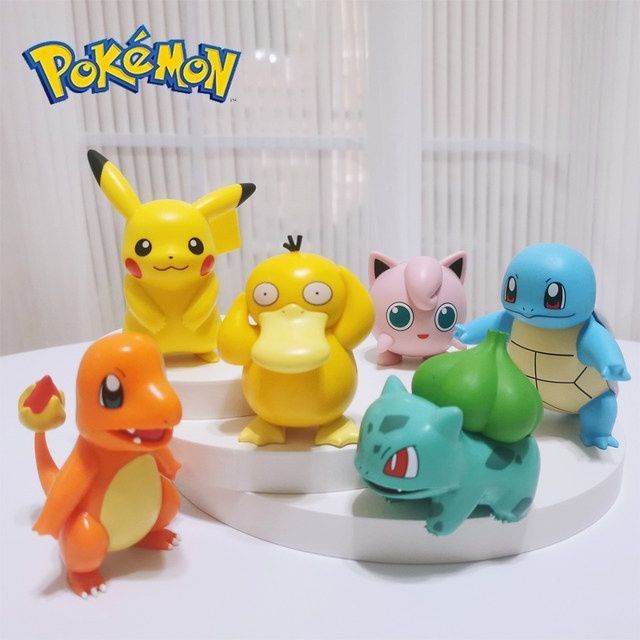 ของเล่นตุ๊กตาโปเกม่อน-kfc-pikachu-little-fire-dragon-hand-office-mystery-box-เหมาะกับตกแต่งรถยนต์