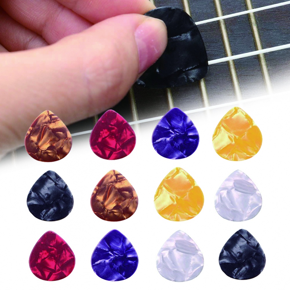 new-arrival-guitar-picks-0-5-1mm-12pcs-bass-celluloid-electric-guitar-for-acoustic