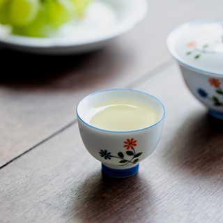 ถ้วยชาเซรามิค ขนาดเล็ก ลายดอกไม้ สไตล์จีน