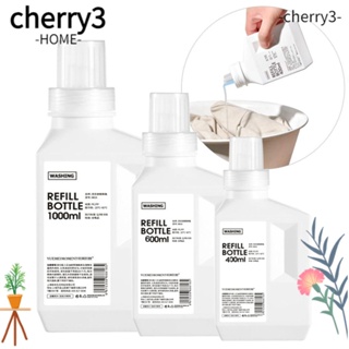 Cherry3 ขวดใส่น้ํายาซักผ้า น้ํายาปรับผ้านุ่ม แบบรีฟิล สําหรับห้องน้ํา