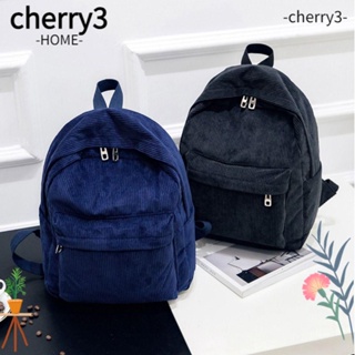 CHERRY3 กระเป๋านักเรียน กระเป๋าเดินทาง ผ้าลูกฟูก น้ําหนักเบา จุของได้เยอะ สําหรับวัยรุ่น