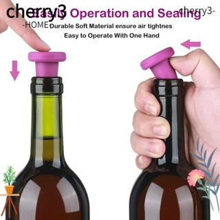 Cherry3 จุกปิดขวดไวน์ เบียร์ แบบซิลิโคน ทําความสะอาดง่าย 1.38*1.38 นิ้ว สําหรับร้านอาหาร 12 ชิ้น