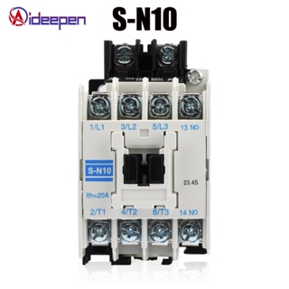 คอนแทคแม่เหล็กไฟฟ้า AC, S-N10 220V 50Hz 35 มม. คู่มือ แมกเนติก S-N10 Magnetic Contactor