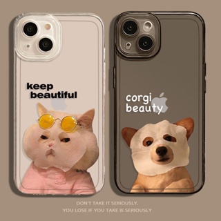 หน้ากากเคสโทรศัพท์น่ารักสำหรับสุนัขและแมวสำหรับ iPhone