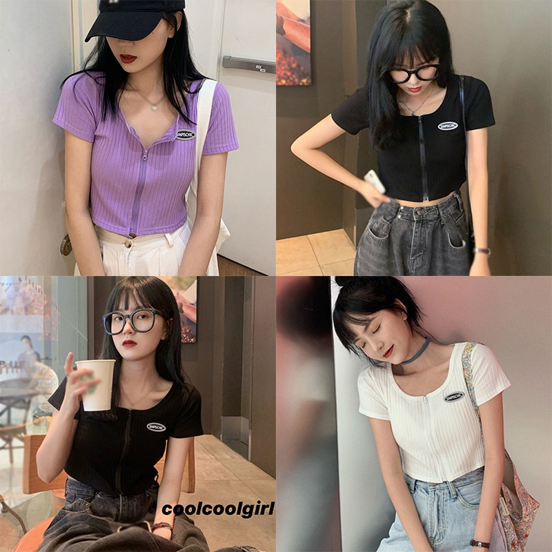 เสื้อครอปท็อปลําลอง-ผ้าถัก-คอสี่เหลี่ยม-แฟชั่นฤดูร้อน-สําหรับผู้หญิง