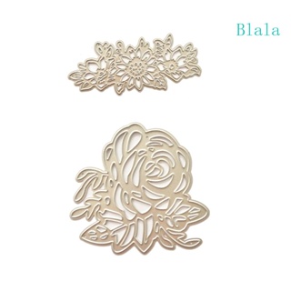 Blala แผ่นแม่แบบโลหะ ตัดลายดอกกุหลาบ สําหรับตกแต่งสมุดภาพ การ์ด กระดาษ DIY