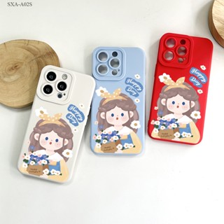 Samsung Galaxy A02S A03 A03S A04 เคสซัมซุง สำหรับ Cartoon Girl เคส เคสโทรศัพท์