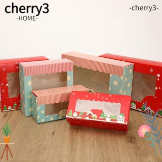 Cherry3 กล่องบรรจุภัณฑ์ใส 6 ช่อง สําหรับใส่คุ้กกี้ เค้ก ตังเม 10 ชิ้น