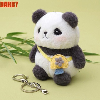 Darby พวงกุญแจตุ๊กตาหมีแพนด้าน่ารัก, ตุ๊กตาผ้าฝ้าย PP, พวงกุญแจรถสไตล์เกาหลี สด ขนาดเล็ก จี้กระเป๋าตุ๊กตา