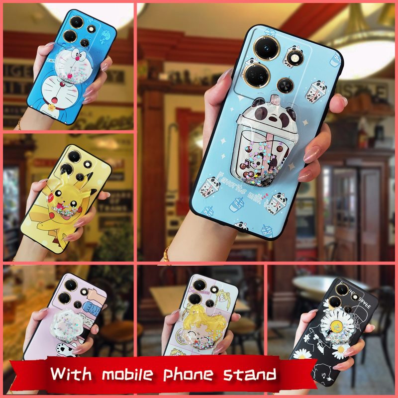 tpu-cartoon-phone-case-for-infinix-note30-5g-x6711-anti-dust-cute-kickstand-back-cover-dirt-resistant-fashion-design