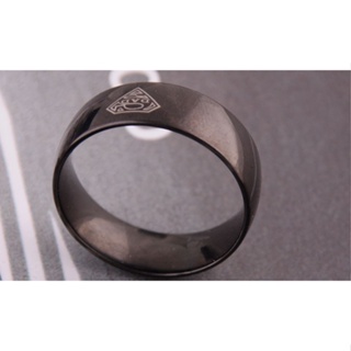 Mens Super Hero Black Titanium Super DAD Ring Letters Carved Clearance sale