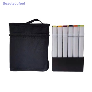 [Beautyoufeel] กระเป๋าเครื่องเขียน กระเป๋าปากกามาร์กเกอร์ ผ้าแคนวาส มีซิป ขนาดใหญ่ จุของได้เยอะ แบบพกพา