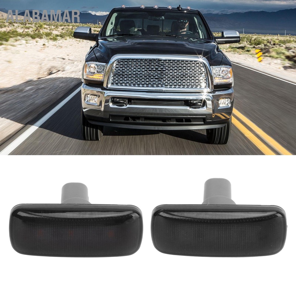 alabamar-mudguard-marker-ไฟ-led-เปลี่ยนเลนส์ควันสำหรับ-dodge-ram-2500hd-และ-3500hd-double-wheel-2011-ถึง-2018