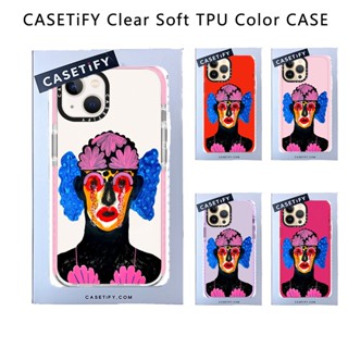 Casetify X เคสโทรศัพท์มือถือแบบนิ่ม TPU ใส ลาย Crying In The Pool สีแดง ชมพู ม่วง ชมพู สําหรับ IPhone 15 14 13 12 11 Pro MAX Mini XS MAX XR X SE 6 6S 7 8 Plus