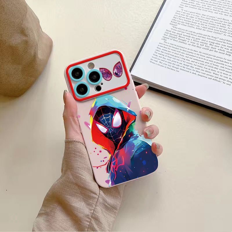 ใหม่-เคสโทรศัพท์มือถือนิ่ม-ลายสไปเดอร์แมน-หลากสี-สําหรับ-iphone-11-max-14pro-7p-13pro-12-ecyl