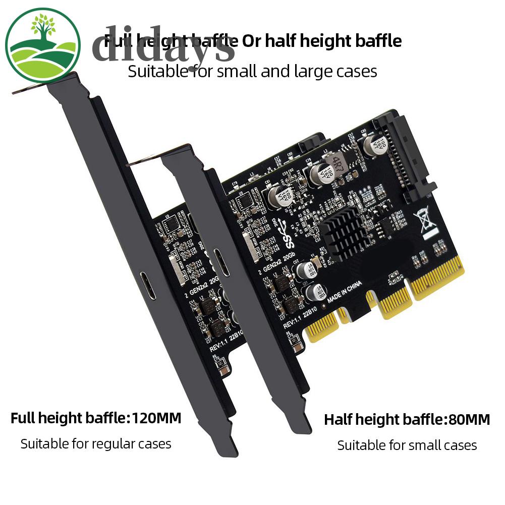 didays-th-การ์ดต่อขยายแปลง-pci-20gbps-เป็น-usb3-2-gen2