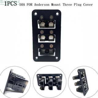 【Big Discounts】Convenient Black Camper Flush Mount with Three For Anderson Plugs 50 Amp 1 Piece#BBHOOD