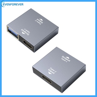 อะแดปเตอร์เชื่อมต่อชาร์จ EV USB C Female to USB + Type C Female Splitter