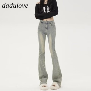 DaDulove💕 New Korean Version of INS Retro Washed Jeans WOMENS Elastic Micro Flared Pants Large Size Trousers
