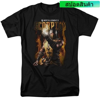 [S-5XL] ราคาต่ำสุด!!เสื้อยืด ลายแมงป่อง Trevco Mortal Kombat Scorpion สีดํา สําหรับผู้ชาย 18 1S-3XL