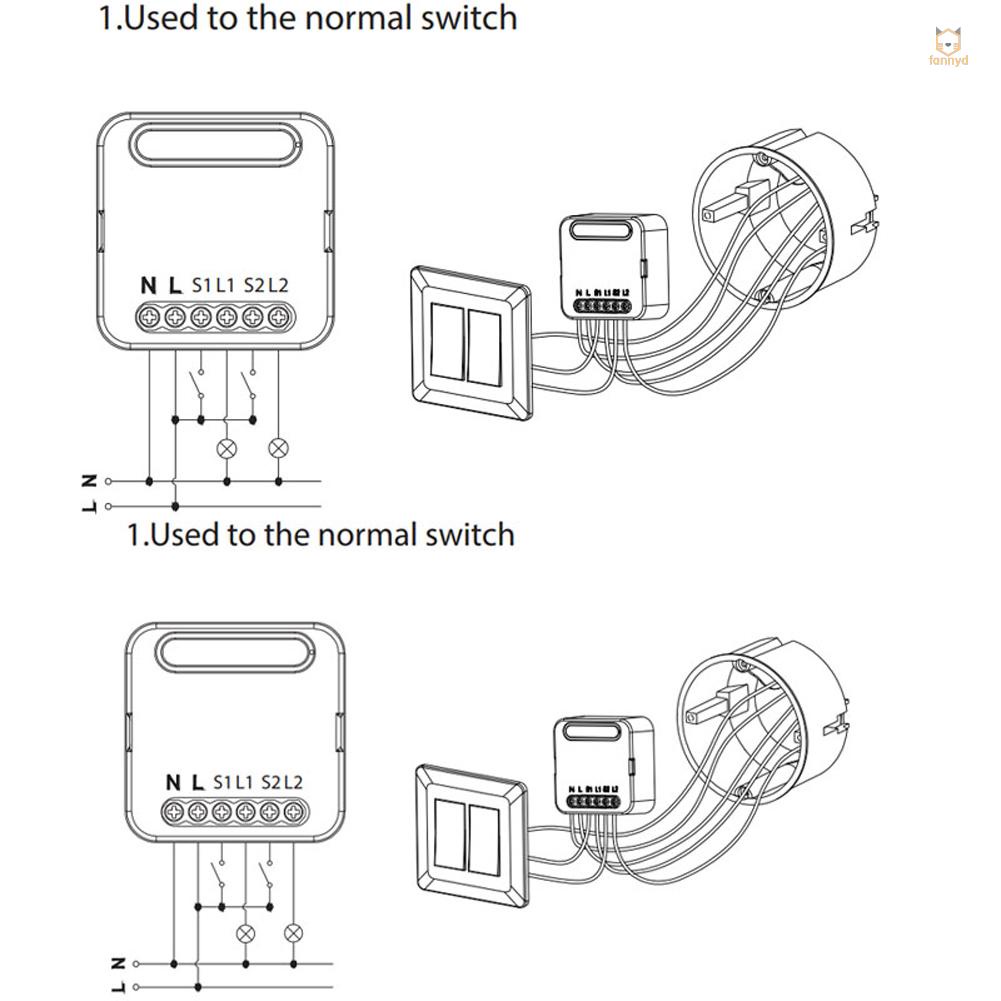 fany-qs-wifi-cp02-tuya-wifi-โมดูลสวิตช์อัจฉริยะ-แปลงไฟ-2-ช่อง-ควบคุมผ่านแอพโทรศัพท์มือถือ