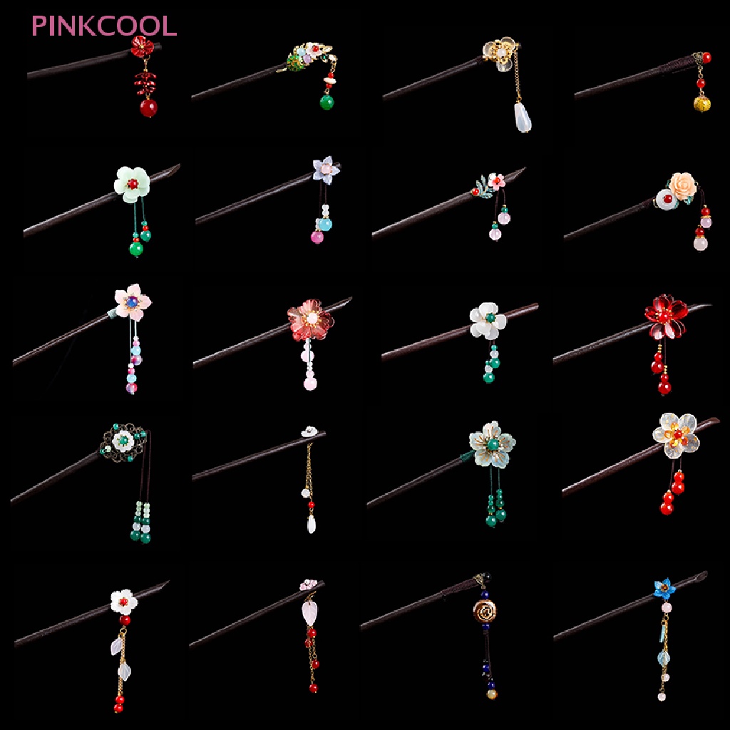 pinkcool-กิ๊บติดผมไม้-ลายดอกไม้-สไตล์จีนวินเทจ-โบราณ-เครื่องประดับผม-สําหรับผู้หญิง-ขายดี