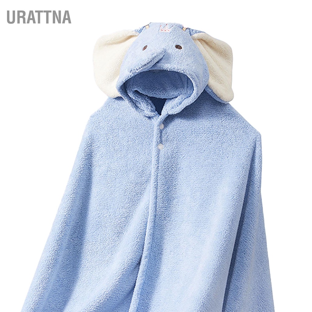 urattna-ผ้าขนหนูเด็กมีฮู้ดหูสัตว์แบบดูดซับแห้งเร็วขนแกะปะการังขยายผ้าขนหนูอาบน้ำเด็ก