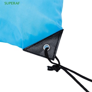 Superaf กระเป๋าเป้สะพายหลัง แบบผูกเชือก ขนาดพกพา สําหรับเล่นกีฬา ยิม รองเท้า ขายดี