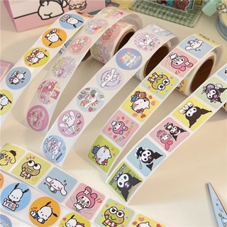 SANRIO สติกเกอร์เทปซีล ลายชินจังน่ารัก สําหรับตกแต่งกล่องของขวัญ จํานวน 200 ชิ้น ต่อม้วน