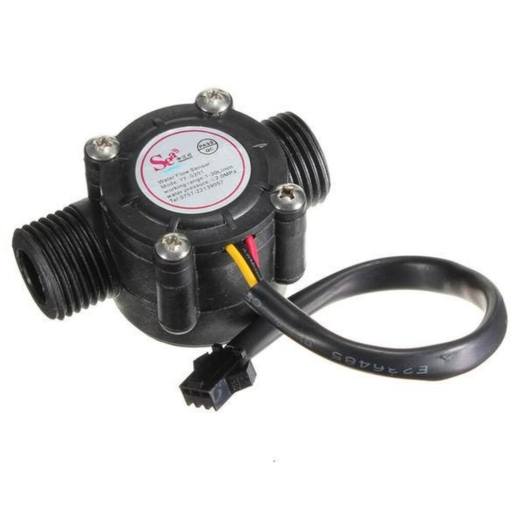 YF-S201 Hall Effect Water Flow Meter Sensor วัดอัตราการไหลของน้ำ ...