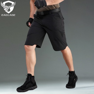 Eaglade กางเกงขาสั้นยุทธวิธีอาวุโส QF01 สีดํา แห้งเร็ว ยืดหยุ่นได้
